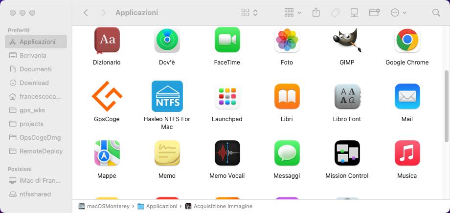 GpsCoge Contabilità Generale su macOS